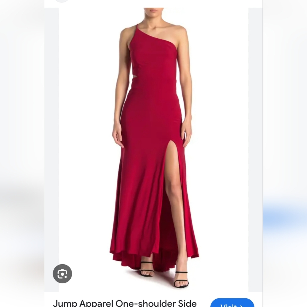 Jump Apparel One-Shoulder Red Dress
